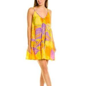 NWT | Electric & Rose Sofia Floral Cotton Minidress Ochre | Size S
